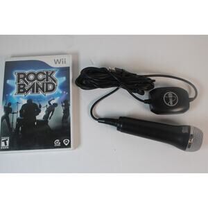 Rock Band Microphone + Rock Band game (Nintendo Wii) Authentic, tested/works